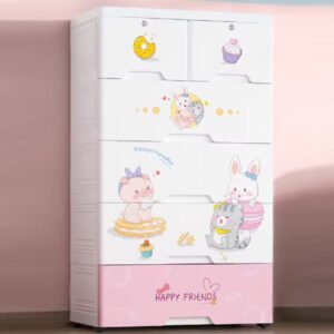 Commode/ Tiroirs de rangement en plastique pour enfants - MODELE HAPPY FRIENDS - DAKAR