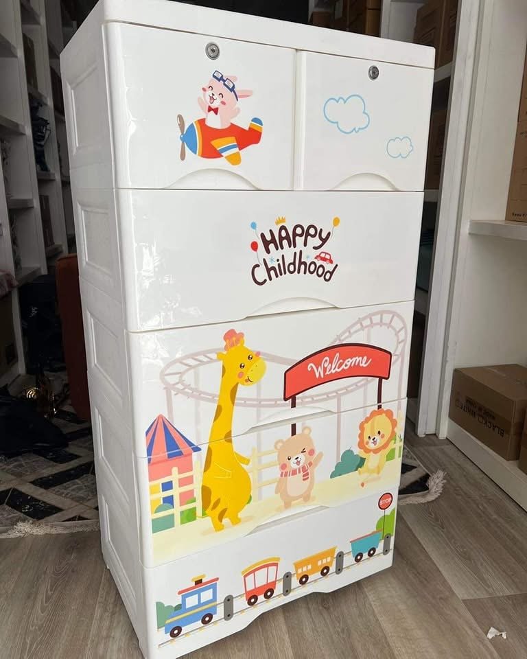Commode / Tiroirs de rangement en plastique pour enfants – MODELE HAPPY CHILDHOOD – DAKAR