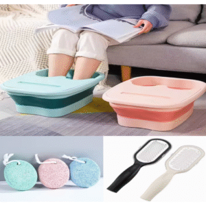 Kit bassine pédicure pliable + Accessoires