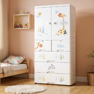 Armoire/ Tiroirs de rangement en plastique pour enfants – MODELE GIRAFE