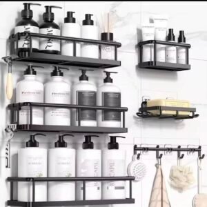 Set de 6 supports muraux multifonctions - Salle de bain ou cuisine - PREMIUM