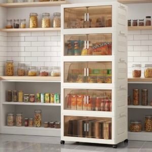 Armoire de rangement avec boxs pliables et empilables GM 5 niveaux 60cm DAKAR