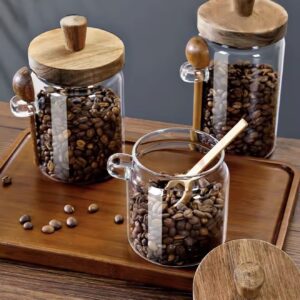 Bocaux de conservation en verre avec cuillère