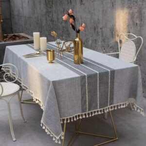 Nappe 260*140 6 à 8 places (gris clair et foncé)