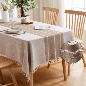 Nappe 220*140 4 à 6 places (beige marron)