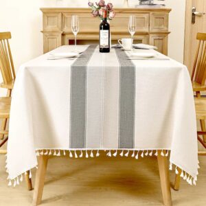 Nappe 260*140 6 à 8 places (gris et bleu)